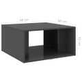 vidaXL Konferenčné stolíky 4ks lesklé sivé 33x33x33cm kompozitné drevo