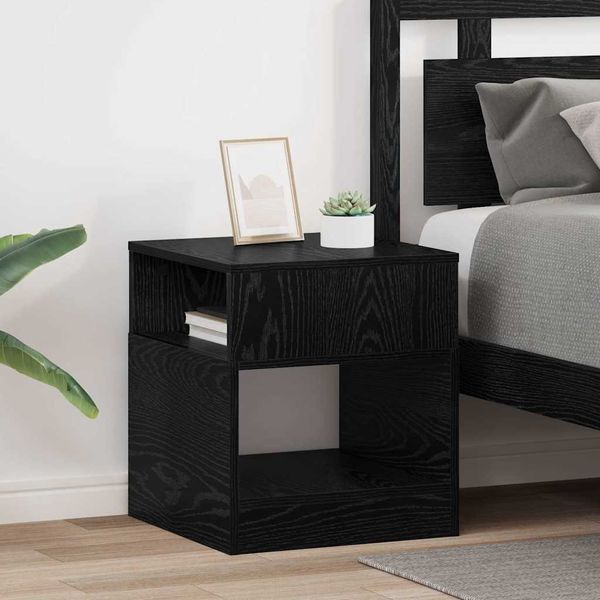 vidaXL Koncový stôl 2 pcs Čierny dub 40,5 x 40 x 45 cm
