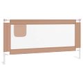 vidaXL Zábrana na detskú posteľ sivohnedá 180x25 cm látka