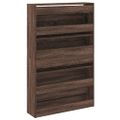 vidaXL Botník hnedý dub 80x21x125,5 cm spracované drevo