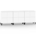 vidaXL Komody 3 ks biele 60x35x70 cm kompozitné drevo