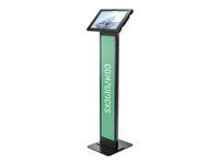 Compulocks Surface Pro 8-11 Apex Enclosure Brandable Floor Stand - Stojan - pre tablet - brandable - uzamykateľný - kovový rám - čierna - veľkosť obrazovky: 13" - podlahové prevedenie - pre Microsoft Surface Pro 8, Pro 9