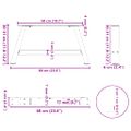 vidaXL Nohy konferenčného stolíka v tvare A, 2 ks, biele, 60 x (30-31) cm, oceľové