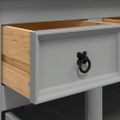 vidaXL Komoda Corona, sivá 112x43x78 cm, masívna mexická borovica