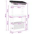 vidaXL Exteriérový barový stôl Prírodná 110 x 50 x 209 cm Bambus
