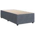 vidaXL Posteľ s boxspringom a matracom a LED Tmavosivá 90 x 190 cm