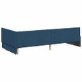 vidaXL Rohový rám postele s čelnou doskou Modrá 80 cm x 200 cm látka