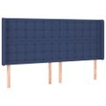 vidaXL Posteľ boxsping s matracom a LED modrá 160x200 cm látka