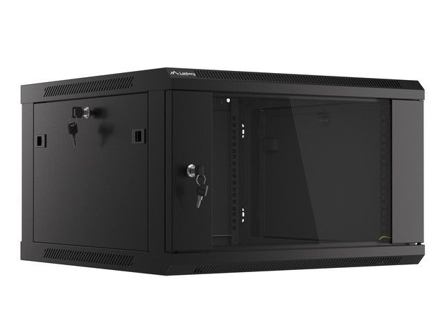 LANBERG 19'' RACKOVÁ SKRIŇA PRO MONTÁŽ NA STENU 6U/600X600 (FLAT PACK) ČIERNA V2
