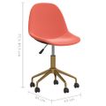 3086110 vidaXL Swivel Dining Chairs 6 pcs Pink Velvet(3x333500)