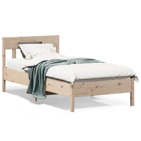 vidaXL Posteľ bez matraca 75x190 cm masívna borovica