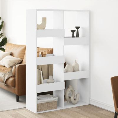 vidaXL Deliaca stena biela 100x33x155,5 cm kompozitné drevo
