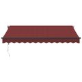 vidaXL Automaticky zaťahovacia markíza s LED burgundská 350x250 cm