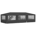 vidaXL Profesionálny párty stan+bočné steny 4x9 m, antracitový 90 g/m²
