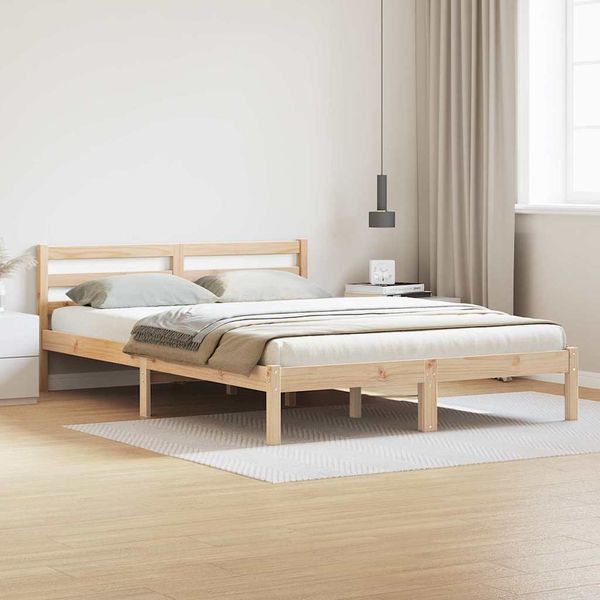 vidaXL Rám postele s čelnou doskou Hnedá 215,5 x 145,5 x 69,5 cm