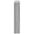 vidaXL Rám krbu Sivý Sonoma 102 x 20 x 102 cm Kompozitné drevo