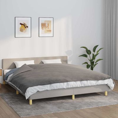 vidaXL Záťažová prikrývka s krytom šedá 155x220 cm 11 kg látka