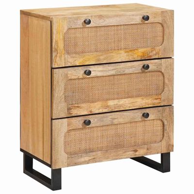vidaXL Servírovacia skriňa Hnedá 60 x 33 x 75 cm Masívne mango drevo