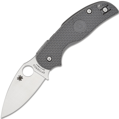 Spyderco C123PGY Sage 5 Lightweight vreckový nôž 7,6 cm, Satin, šedá, FRN