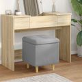 vidaXL Ottoman s Úložným Priestorom Svetlosivá 40 x 40 x 45 cm látka