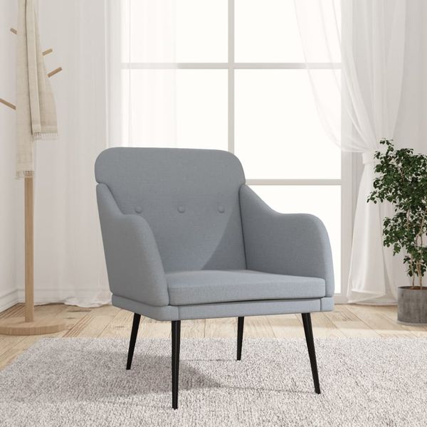 VidaXL Kreslo bledosivé 63x76x80 cm látka