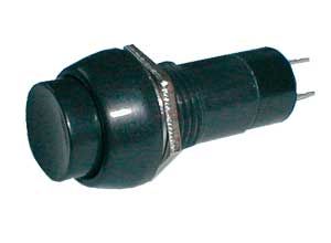 Prepínač tlačidlo okrúhle ON-OFF 250V/1A čierne