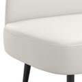 vidaXL čalúnená lavica so spätným opierkom Biela 110 x 60 x 76 cm