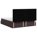 vidaXL Ottoman posteľ s matracom a LED Tmavohnedá 200 x 200 cm Látka