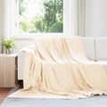vidaXL Prikrývky na hodenie 6 ks Krémová 240 x 220 cm 4.28 kg Flís