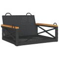 vidaXL Hojdacia lavica čierna 63x62x40 cm polyratan