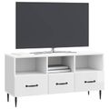 vidaXL TV skrinka Biela s vysokým leskom 102 x 34,5 x 50 cm