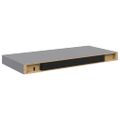 vidaXL Plávajúce nástenné police 2 ks, sivé 50x23,5x3,8 cm, MDF