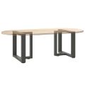vidaXL Nohy konferenčného stolíka v tvare T, 2 ks, antracitové, 50x25x(42-43) cm, oceľ