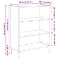 vidaXL Servírovacia skriňa Staré drevo 69,5 x 32,5 x 90 cm