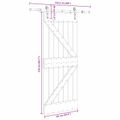 vidaXL Posuvné dvere NARVIK 85 x 210 cm (152,5 cm) Prírodná a čierna