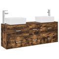vidaXL Set kabinetov do kúpeľne 3 ks Dymový dub 53 x 34,5 x 63 cm