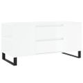 vidaXL Konferenčný stolík lesklý biely 102x44,5x50 cm kompozitné drevo