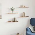 vidaXL Nástenné police 4 ks staré drevo 40x20x1,5 cm, kompozitné drevo