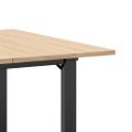 vidaXL Jedálenský stolík v tvare O 80x80x75 cm borovica a oceľ