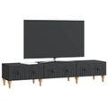 vidaXL TV skrinka Čierna 147 x 34,5 x 30 cm Kompozitné drevo