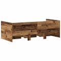vidaXL Ležadlo so zásuvkou Staré drevo 90 x 190 cm Kompozitné drevo