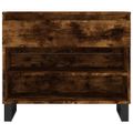 vidaXL Botník dymový dub 70x36x60 cm spracované drevo