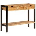 vidaXL Príborník z mangového dreva s 3 zásuvkami 110x35x75 cm