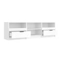vidaXL TV stolík biely 150x33,5x45 cm spracované drevo