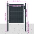 vidaXL Plotová brána PVC a oceľ 100x100 cm antracitová
