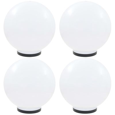 vidaXL LED lampy v tvare gule 4 ks 40 cm PMMA