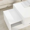 vidaXL Konferenčný stolík Biela 105 x 50 x 32,5 cm Kompozitné drevo