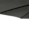 vidaXL Záhradný slnečník LED oceľovou tyčou antracitový 225x225x212 cm
