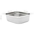 vidaXL Gastronádoby 4 ks, GN 1/2, 100 mm, nehrdzavejúca oceľ