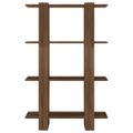 vidaXL Knižnica/deliaca stena hnedý dub 80x30x123,5 cm